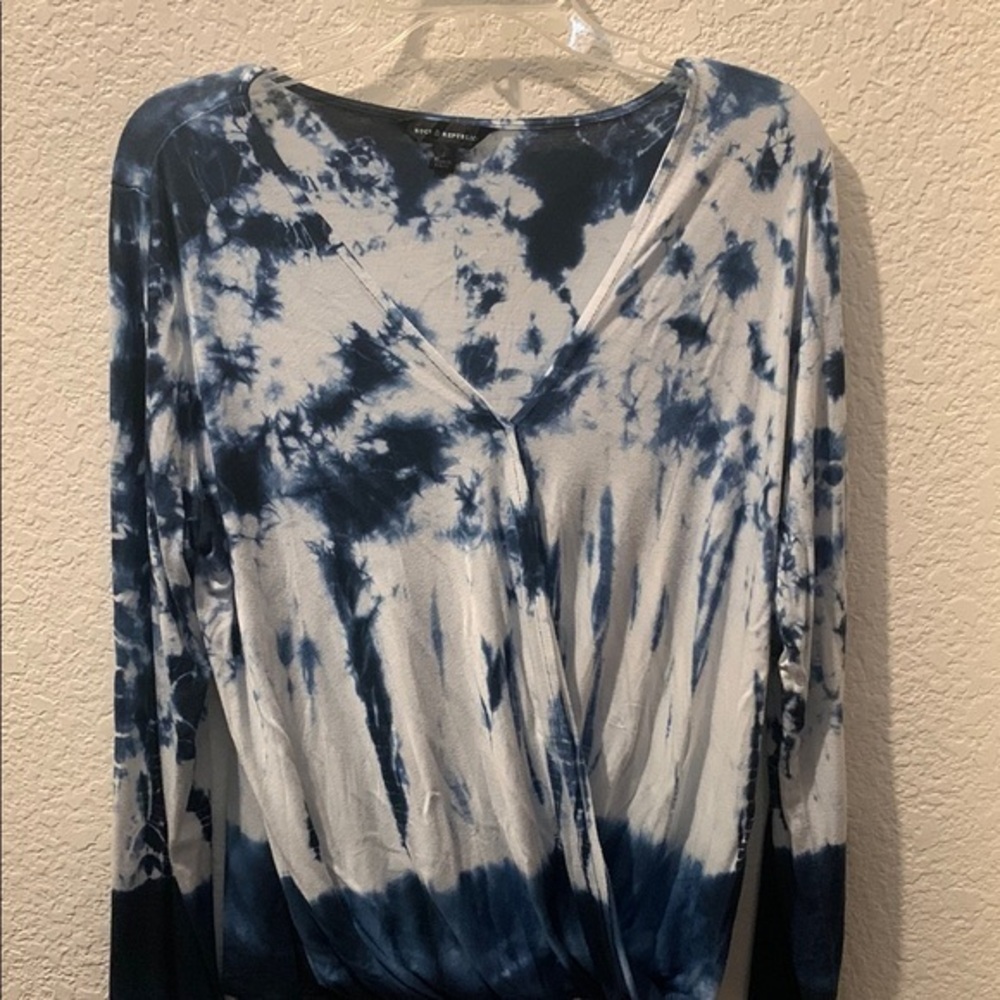Navy Tie-Dye Women's Top